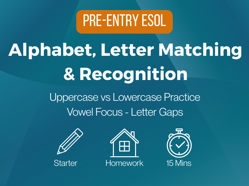 Alphabet Letter Matching & Recognition (ESOL Pre-Entry)
