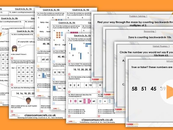Year 2 Counting In 2s 5s And 10s Autumn Block 1 Step 9 Maths Lesson 