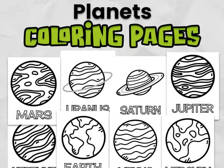 Planets Colouring Pages | Solar System & Space Activity | EYFS & KS1 Science Worksheets