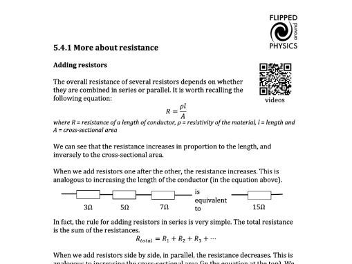 More about resistance