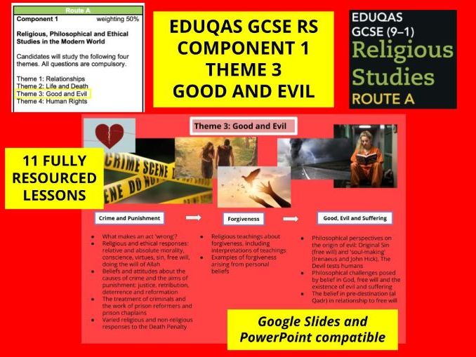 Eduqas GCSE Religious Studies – Theme 3 COMPLETE | Issues of Good and Evil | Full Lesson Bundle