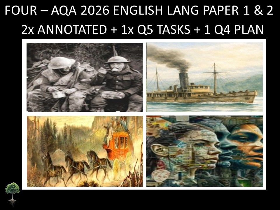 FOUR - AQA PAPER 1 & 2 | 2026 FULL MOCKS | ANNOTATED | Q5 TASKS | Q4 PLAN