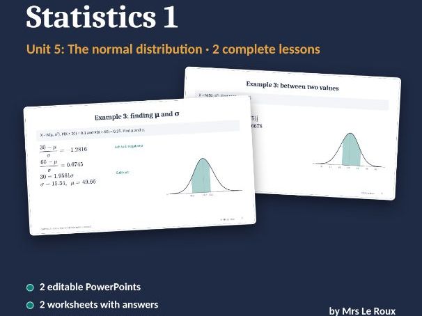 S1 Unit 5: The Normal Distribution (Edexcel IAL)