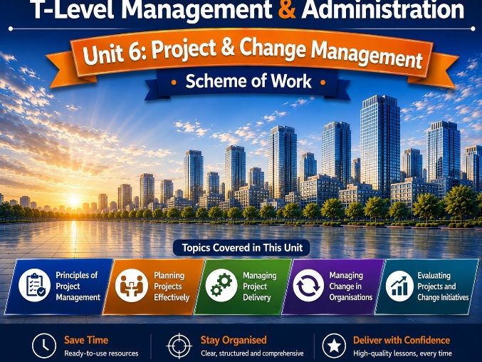 T-Level Management & Administration Unit 6 Project & Change Management Scheme of Work