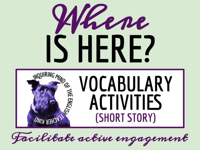 "Where Is Here?" by Joyce Carol Oates Vocabulary Worksheet, Crossword Puzzle, and Word Search
