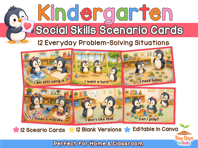 EYFS Social Skills Scenario Cards | 12 Problem Solving & Friendship Cards