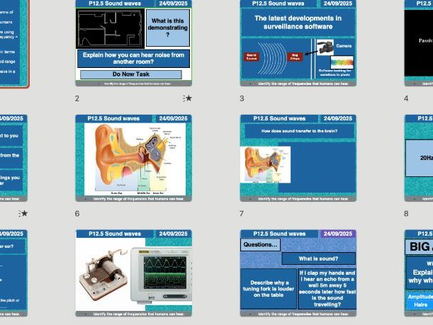 AQA GCSE Physics P12.5 – Sound Waves | Editable Lessons, Worksheets & Answers + Free AI Marking