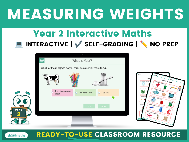 Measuring Weights - Interactive Digital Maths Activities for Year 2