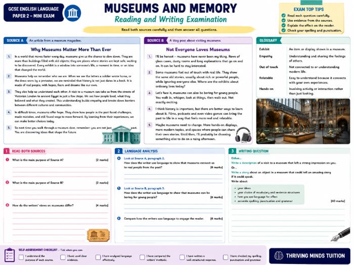 GCSE English Language Paper 2 Mini Exam: Museums and Memory