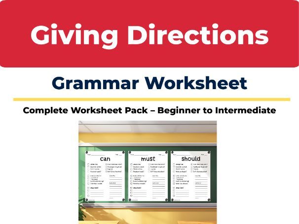 Giving Directions Worksheet | ESL Speaking Activity | Asking & Giving Directions