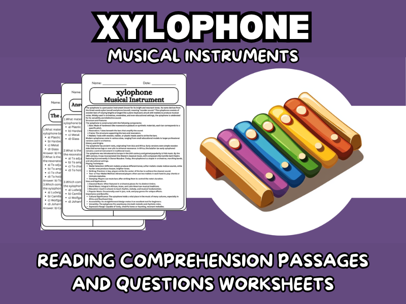 Musical Instruments Reading Comprehension Passages and Questions ...
