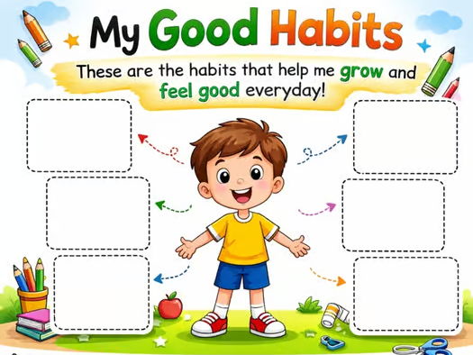 My Good Habits Cut and Paste Activity – Healthy Habits