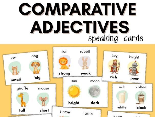 Comparative & Superlative Flashcards – Fun English Adjectives Practice for Kids