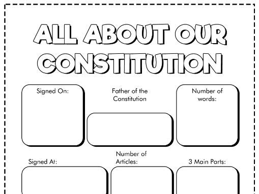 Constitution Activity Worksheets: Bring the Foundational Document to Life.