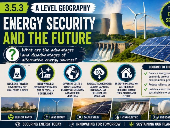 iAL Edexcel Geography - Topic B1 Energy Security - 3.5.3 Energy security and the future