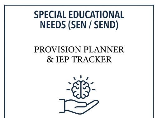 SEN SEND Provision Planner IEP Tracker Teacher Binder Printable A4