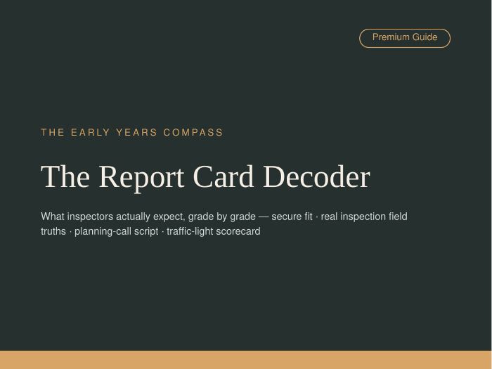 The Ofsted Report Card Decoder — What Inspectors Actually Expect, Grade by Grade (Early Years)