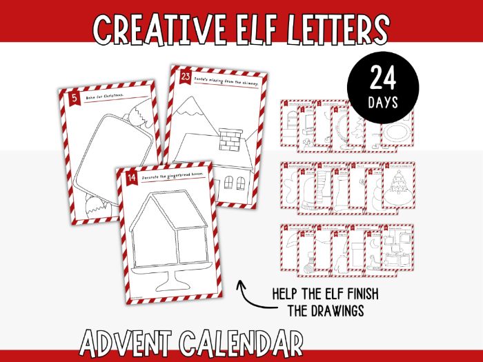 Creative Elf Letters - Finish the Picture