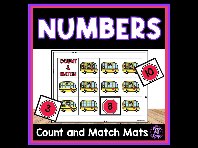 Back to School Counting 0-10 | Count and Match Activities