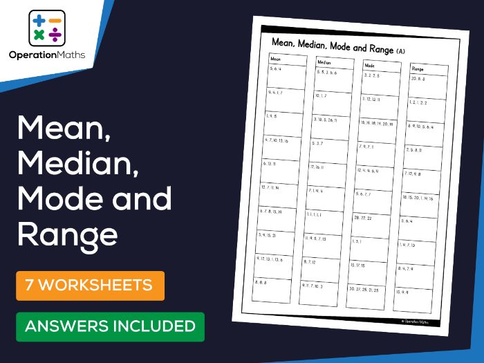 Mean, Median, Mode and Range