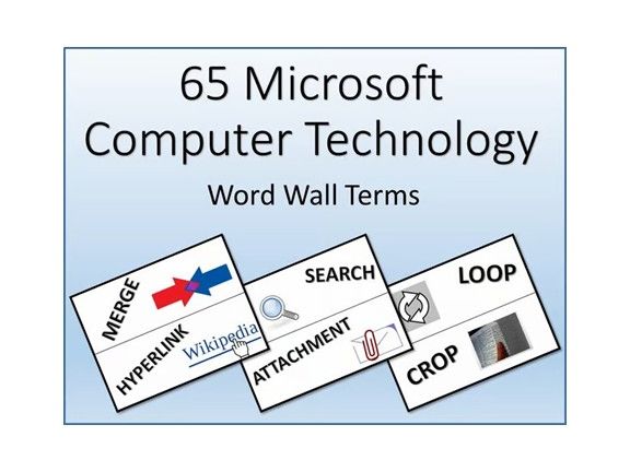 65 Microsoft Computer Technology Word Wall Terms