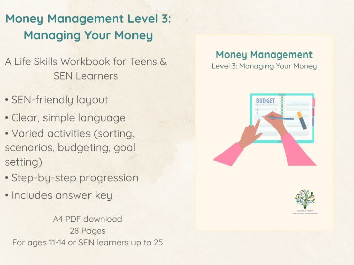 Money Management Level 3: Managing Your Money – SEN Life Skills Workbook (PSHE / Functional Skills)