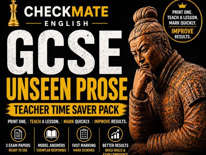GCSE Unseen Prose Teacher Time Saver: Ready-to-Use Lessons, Assessments & Fast Marking Support