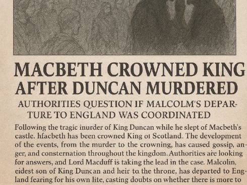 Macbeth Newspaper Activity