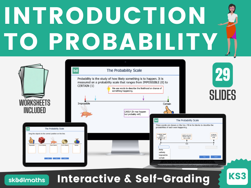 Introduction to Probability and the Probability Scale KS3 Year 7 Maths