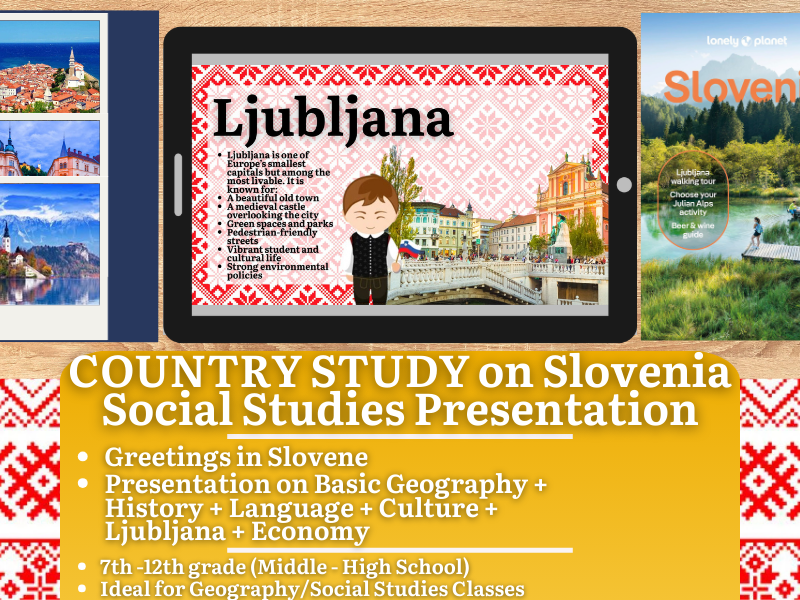 Slovenia Country Study - Geography + Social Studies Presentation - Europe