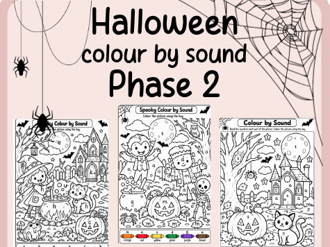 Spooky Phonics colour by sound- halloween- Phase 2- provision ...