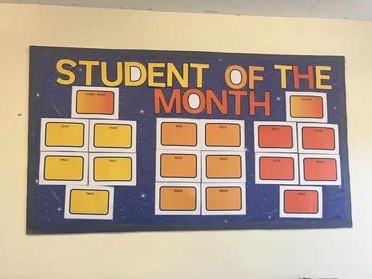 "Student of the Month" Wording