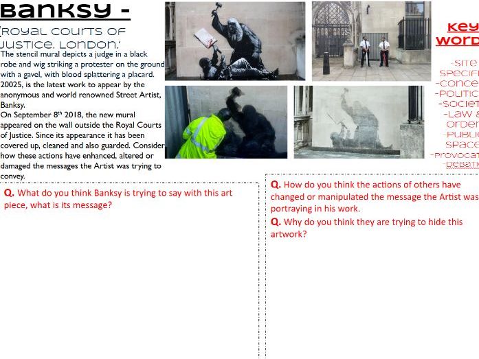 Banksy Royal Courts of Justice Artist Analysis Sheet