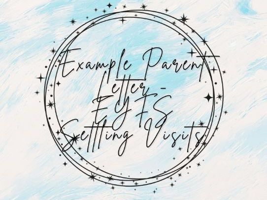 Example Parent Letter - EYFS Settling Visits