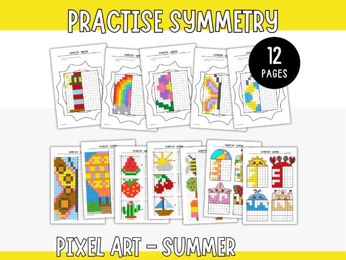 Symmetry Pixel Pictures - Summer