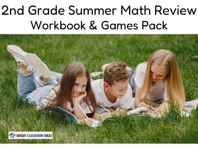 2nd Grade Summer Math Review Workbook & Games Pack