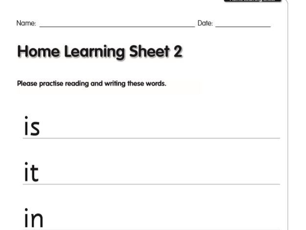 SEND Literacy/ English, Reading the High-Frequency Words (6 lessons, Week 1) Home-learning