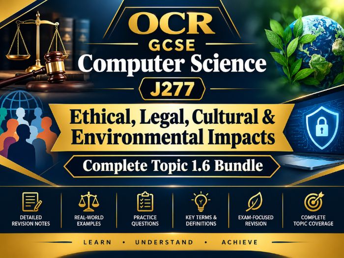 Ethical, Legal, Cultural & Environmental Impacts — Complete Topic 1.6 Bundle | OCR GCSE J277