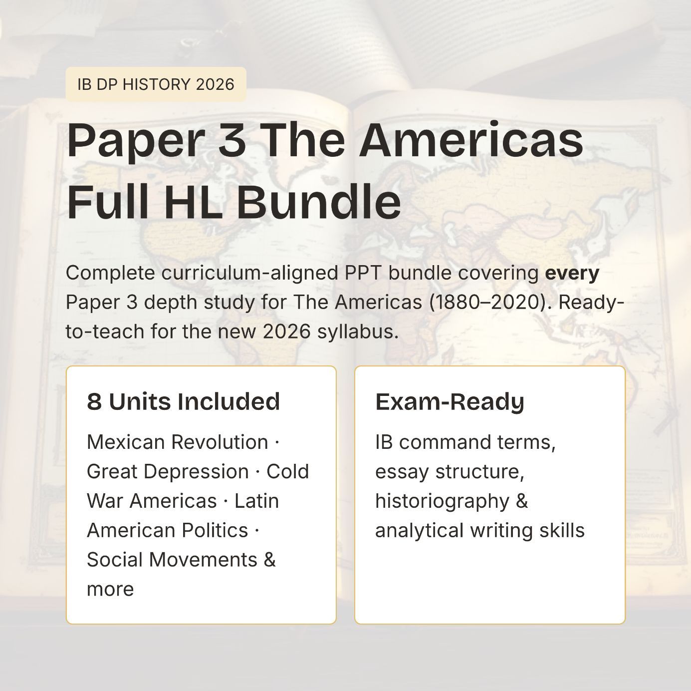 IB DP History Paper 3 The Americas 2026 | FULL HL PPT Bundle