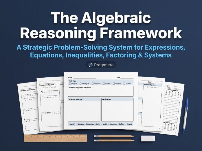 The Algebraic Reasoning Framework: Expressions, Equations, Inequalities, Factoring & Systems