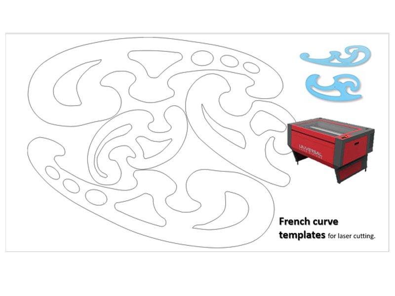 Design and Technology and Art  French curves (laser cutter templates)