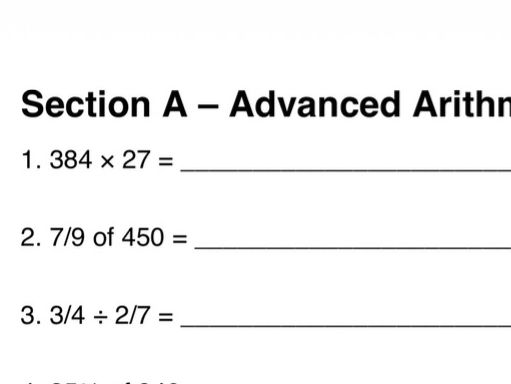 11+ Maths Practice Paper 8 (Advanced) – GL Exam Paper| Grammar School Prep