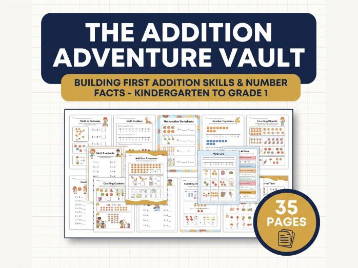 The Addition Adventure Vault: Building First Addition Skills and Number Facts | Math Practice