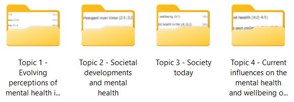 AAQ in Mental Health -  F401 Unit - Mental health wellbeing and society