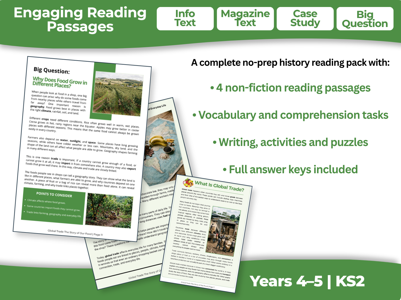 Global Trade KS2 Reading Comprehension | Geography Worksheets | Years 4 ...
