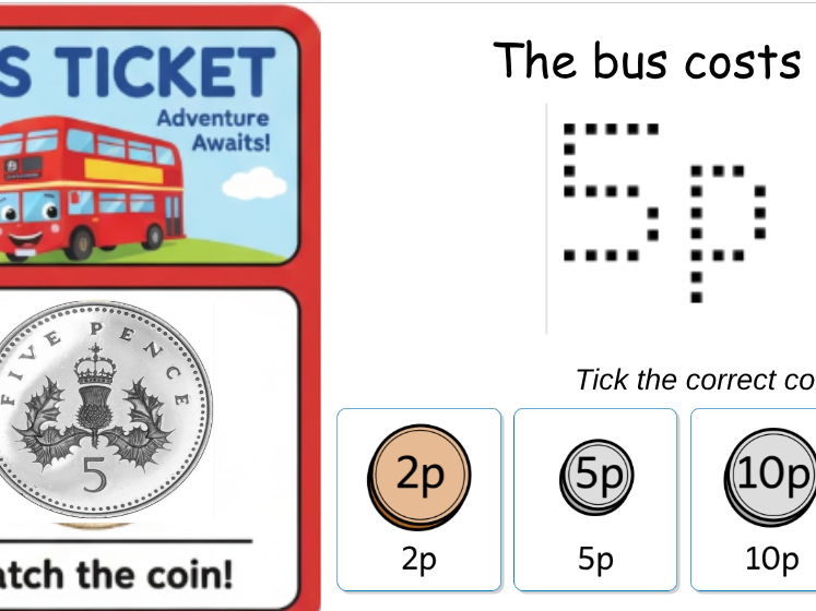Transport Money Worksheets – Bus, Train, Aeroplane & Boat (4 Worksheets)