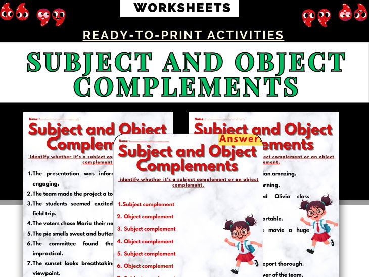 Subject and Object Complements | Grammar Practice & Sentence Structure