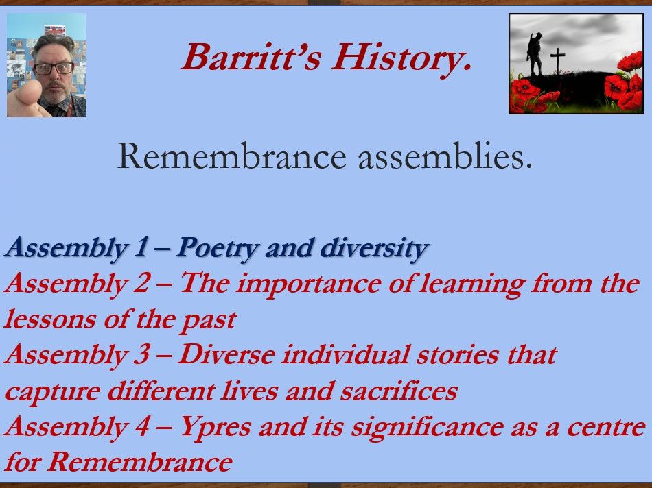 Barritt's History. Remembrance assemblies.