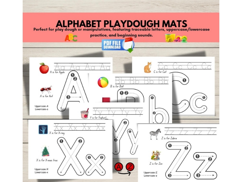 Alphabet Playdough Mats | EYFS Early Literacy & Fine Motor Activity