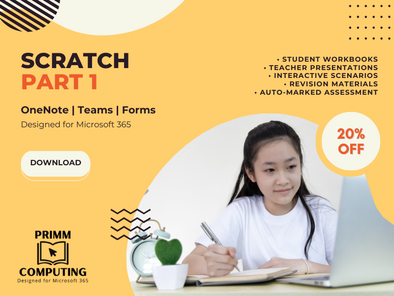 Scratch OneNote Paperless Workbook PRIMM (Part 1)